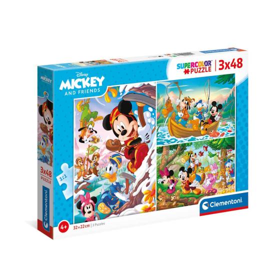 Clementoni Mickey and Friends Puzzle 3 x 48 Teile