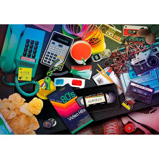 Clementoni Nostalgie-Puzzle der 80er Jahre mit 1000 Teilen