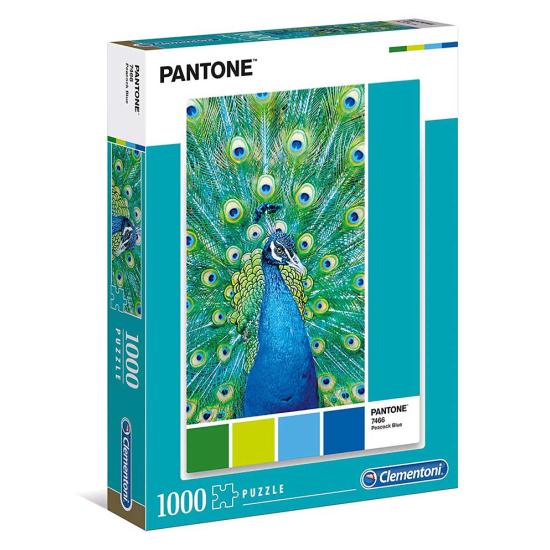 Clementoni Puzzle PANTONE 7466, Pfau von 1000