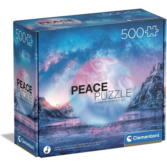 Clementoni Peace Puzzle Hellblaues Puzzle mit 500 Teilen