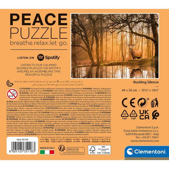 Puzzle Clementoni Peace Puzzle Whispers of the Forest 500 Teile