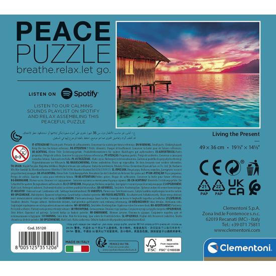 Puzzle Clementoni Peace Puzzle Live the Present 500 Teile