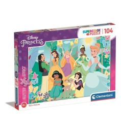 Clementoni Puzzle Disney Prinzessinnen Glitzereffekt 104 Teile