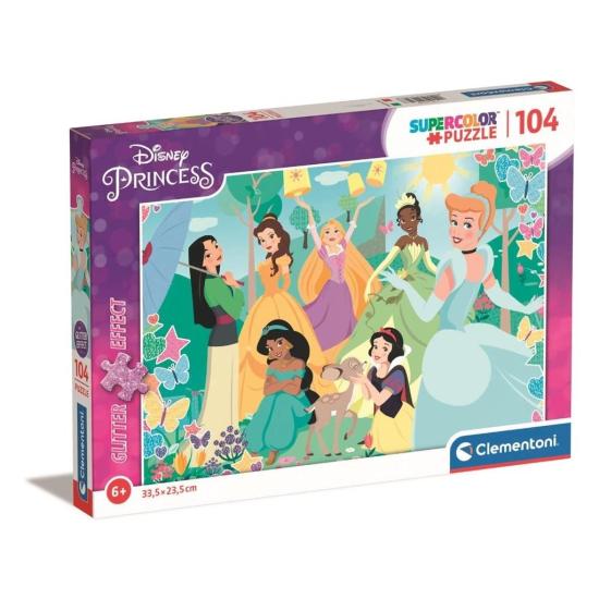 Clementoni Puzzle Disney Prinzessinnen Glitzereffekt 104 Teile