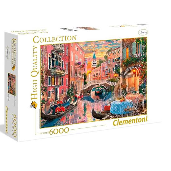 Clementoni Romantischer Sonnenuntergang in Venedig Puzzle 6000 T