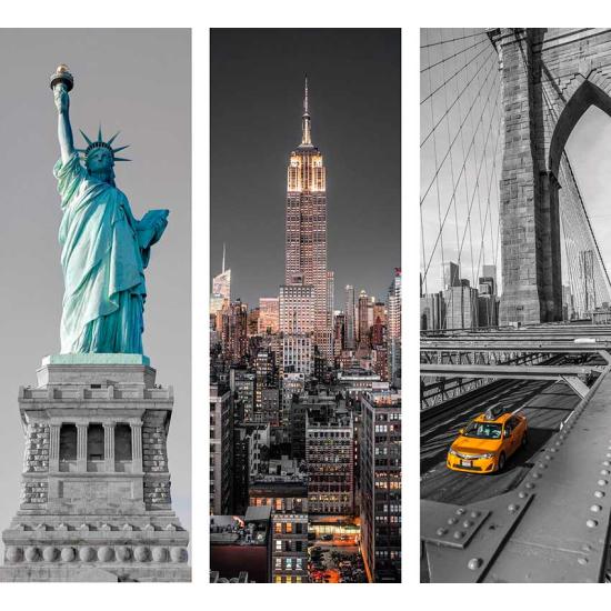 Clementoni Puzzle Symbole von New York, Triptychon 3 x 500 Teile