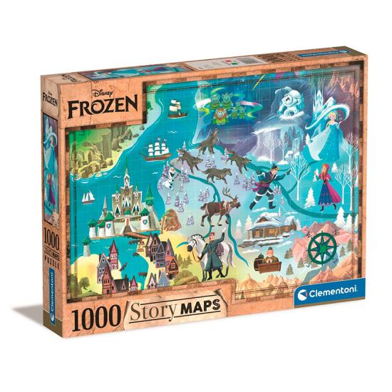 Clementoni Story Maps Frozen 1000-teiliges Puzzle