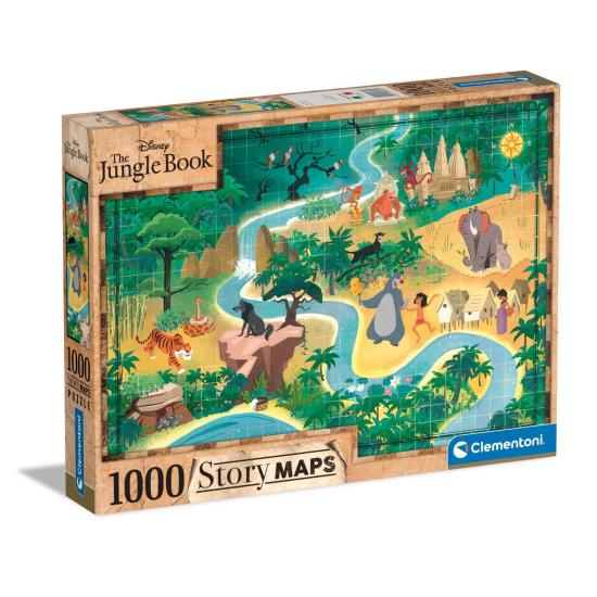 Clementoni Story Maps Dschungelbuch-Puzzle 1000 Teile