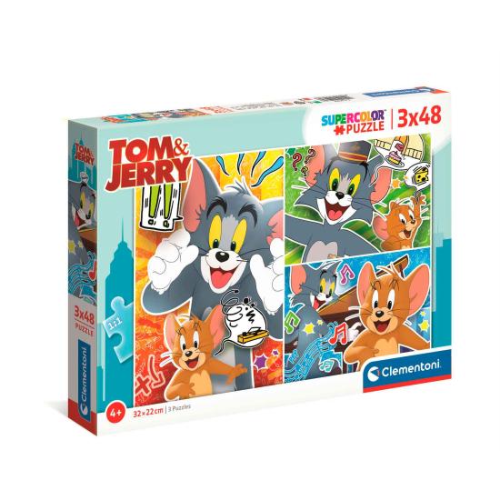 Clementoni Tom und Jerry Puzzle 3 x 48 Teile