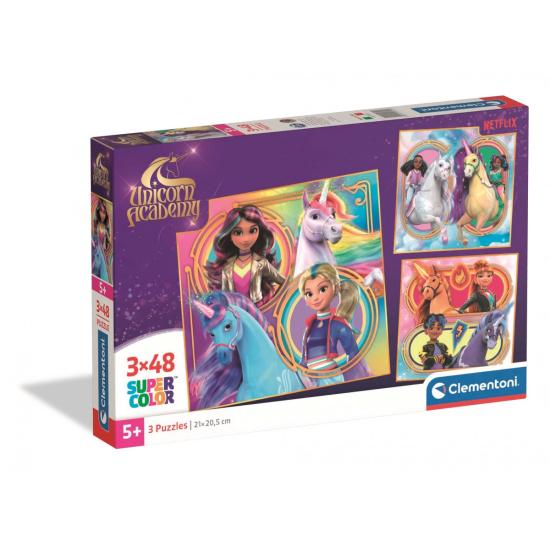 Puzzle Clementoni Unicorn Academy 3 x 48 Teile Puzzle Clementoni Unicorn Academy 3 x 48 Teile