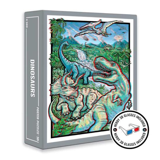 Puzzle Moltebeeren Dinosaurier Bild 3D-Effekt von 500 Teilen