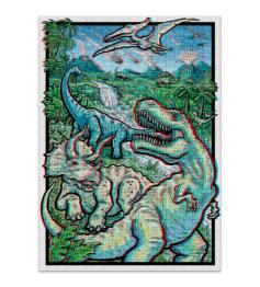 Puzzle Moltebeeren Dinosaurier Bild 3D-Effekt von 500 Teilen