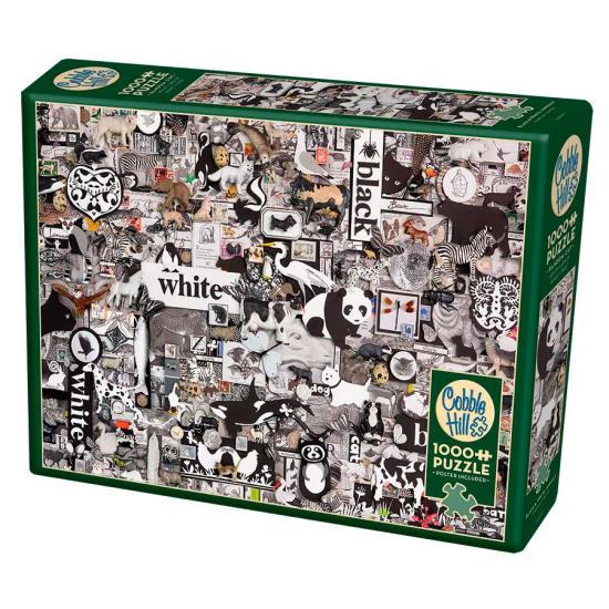 Cobble Hill Schwarz-Weiß-Puzzle: 1000-teilige Tiere