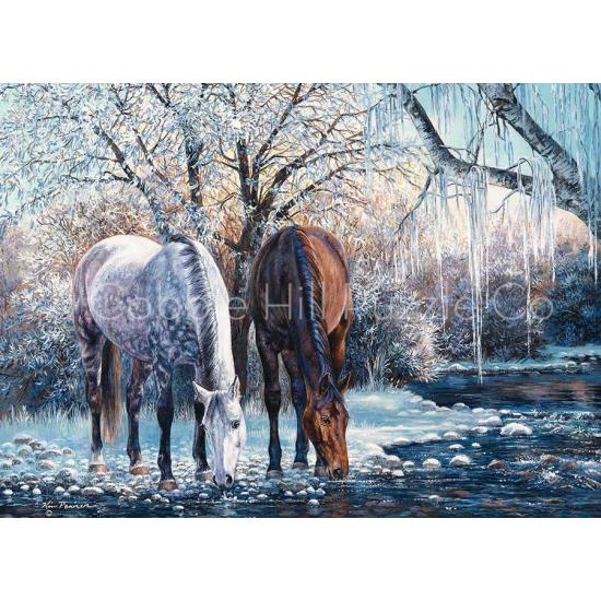Cobble Hill Puzzle Winterpferde XXL 500 Teile Cobble Hill Puzzle Winterpferde XXL 500 Teile