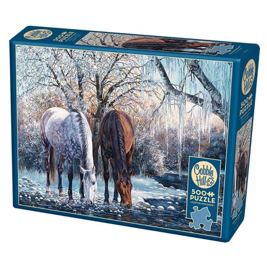 Cobble Hill Puzzle Winterpferde XXL 500 Teile Cobble Hill Puzzle Winterpferde XXL 500 Teile