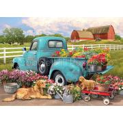 Cobble Hill Van mit Blumen Puzzle 1000 Teile