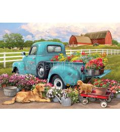 Cobble Hill Van mit Blumen Puzzle 1000 Teile