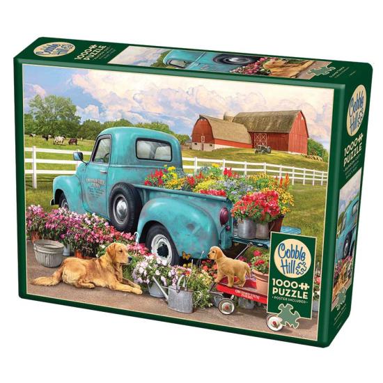 Cobble Hill Van mit Blumen Puzzle 1000 Teile