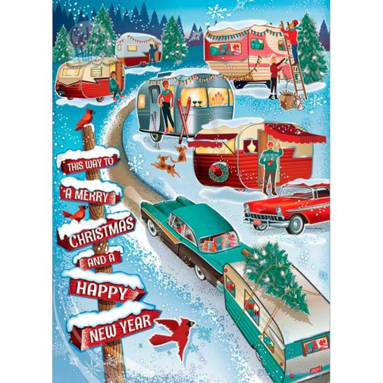 Cobble Hill Christmas Campers 1000-teiliges Puzzle