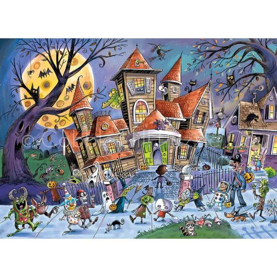 Cobble Hill DoodleTown XXL Spukhaus-Puzzle mit 500 Teilen