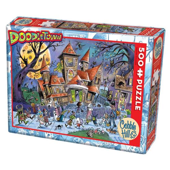 Cobble Hill DoodleTown XXL Spukhaus-Puzzle mit 500 Teilen