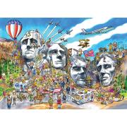 Cobble Hill DoodleTown Puzzle, Mountain Rushmore 1000 Teile