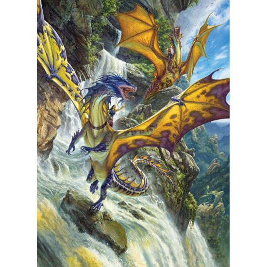 Cobble Hill Puzzle Drachen in den Wasserfällen 1000 Teile