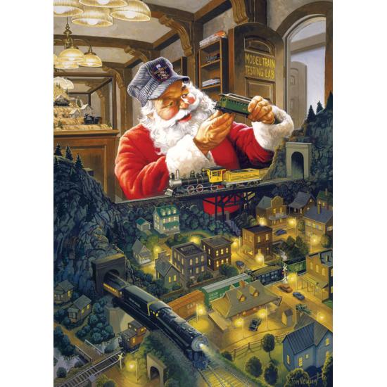 Cobble Hill Puzzle Weihnachtsmann-Eisenbahn XXL mit 500 Teilen