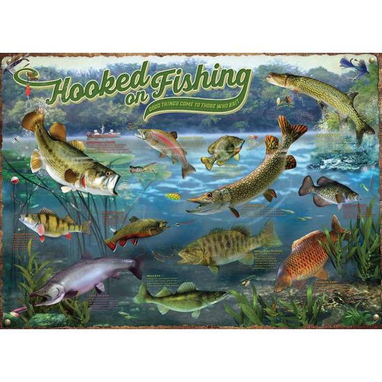 Cobble Hill Hooked on Fishing 1000-teiliges Puzzle Cobble Hill Hooked on Fishing 1000-teiliges Puzzle