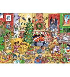 Cobble Hill Familie entdeckt den Weihnachtsmann. Puzzle mit 350