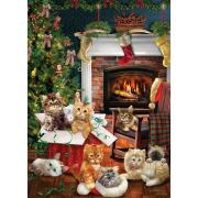 Cobble Hill Weihnachtskätzchen-Puzzle 1000 Teile