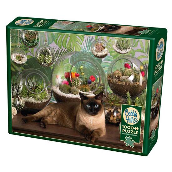 Cobble Hill Katze und Terrarium Puzzle 1000 Teile