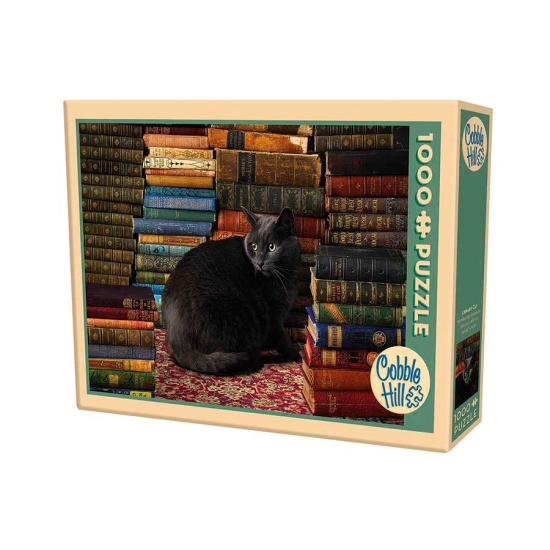 Cobble Hill Library Cat 1000-teiliges Puzzle
