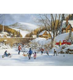 Cobble Hill Hockey auf gefrorenem See Puzzle 1000 Teile