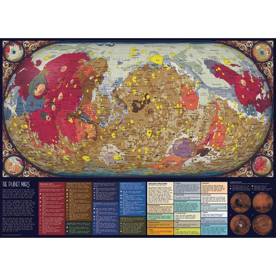 Cobble Hill Puzzle Karte des Mars 1000 Teile Cobble Hill Puzzle Karte des Mars 1000 Teile