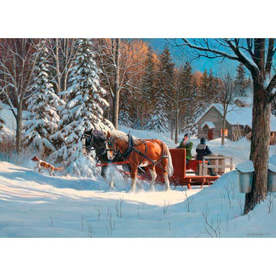 Cobble Hill Puzzle Pferdeschlitten im Schnee 1000 Teile