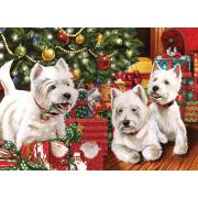 Cobble Hill Scotties Puzzle unter dem Weihnachtsbaum, 1000 Teile