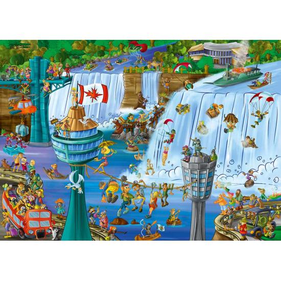 D-Toys Cartoon-Puzzle, Niagarafälle, 1000 Teile