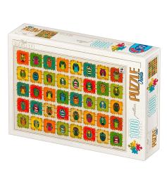 D-Toys 1000-teiliges Eulen-Collage-Puzzle