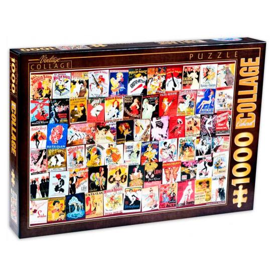 D-Toys Collage Vintage Puzzle, Kabarett 1000 Teile