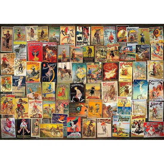D-Toys Collage Vintage Puzzle, 1000 Teile Räder