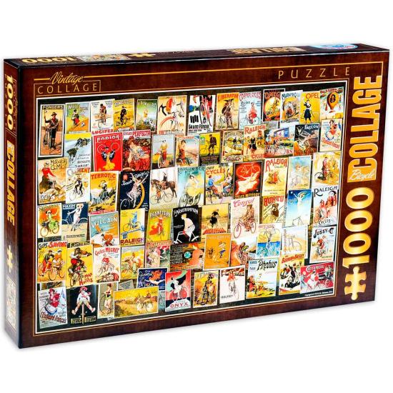 D-Toys Collage Vintage Puzzle, 1000 Teile Räder
