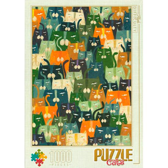 D-Toys Katzen-Puzzle mit 1000 Teilen