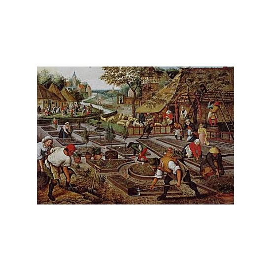 D-Toys Young People Working in Spring 1000-teiliges Puzzle