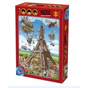 D-Toys Puzzle Der Bau des Eiffelturms 1000 Teile