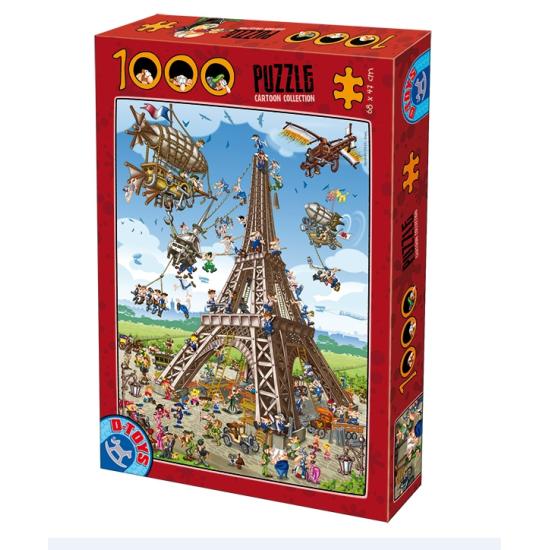 D-Toys Puzzle Der Bau des Eiffelturms 1000 Teile
