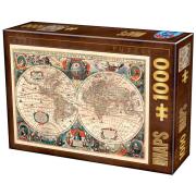 D-Toys Vintage Weltkarten-Puzzle 1000 Teile