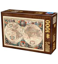 D-Toys Vintage Weltkarten-Puzzle 1000 Teile