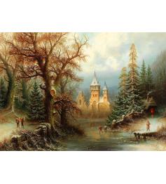 D-Toys Puzzle Romantische Winterlandschaft 1000 Teile