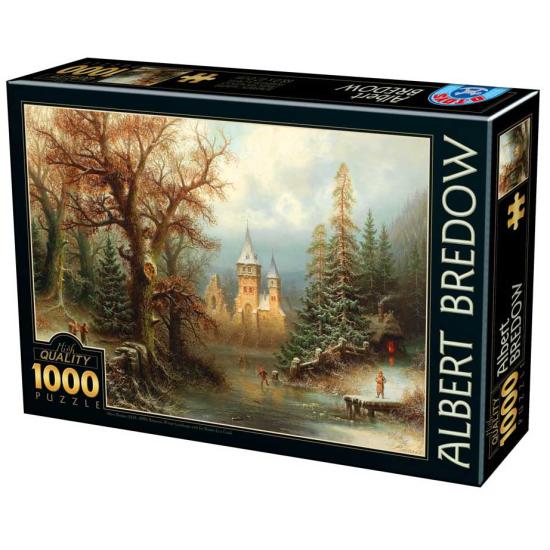 D-Toys Puzzle Romantische Winterlandschaft 1000 Teile